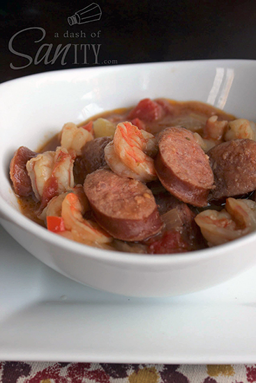 Slow Cooker Sausage & Shrimp Gumbo