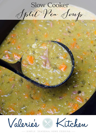 Slow Cooker Split Pea Soup with Ham